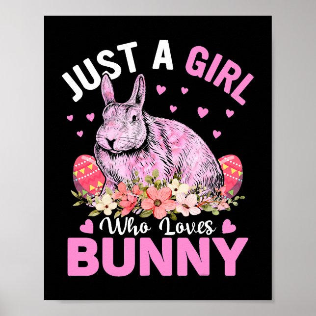 Nur ein Mädchen, das Bunnies Osterschokolade Liebe Poster (Vorne)