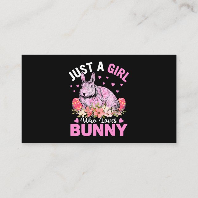 Nur ein Mädchen, das Bunnies Osterschokolade Liebe Visitenkarte (Vorderseite)