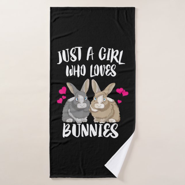 Nur ein Mädchen, das Bunnies | Sonnendeck Badehandtuch (Badehandtuch)