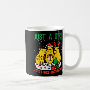 Nur ein Mädchen, das Capybara Weihnachten süßes Ca Kaffeetasse