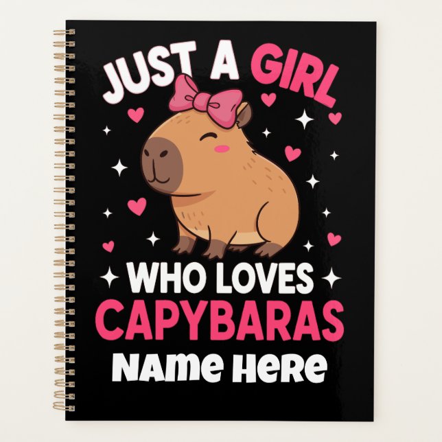 Nur ein Mädchen, das Capybaras Lieben Planer (Vorderseite)