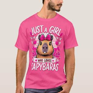 Nur ein Mädchen, das Capybaras Lieben T-Shirt