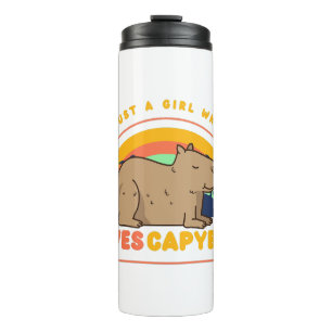 Nur ein Mädchen, das Capybaras Lieben Thermosbecher