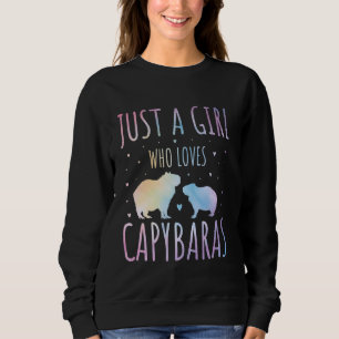 Nur ein Mädchen, das Capybaras liebt, lustiger Cap Sweatshirt