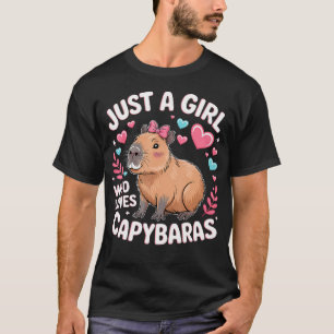 Nur ein Mädchen, das Capybaras liebt, lustiges Cap T-Shirt