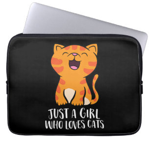Nur ein Mädchen, das Cats Pullover Lieben Laptopschutzhülle