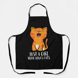 Nur ein Mädchen, das Cats Pullover Lieben Schürze