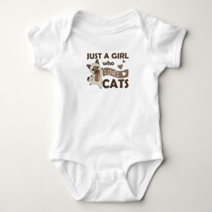 Nur ein Mädchen, das Cats Sweet Cat Liebe Baby Strampler