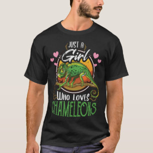 Nur ein Mädchen, das Chamäleons Lieben T-Shirt