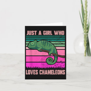 Nur ein Mädchen, das Chameleons Funny Quote Lizar  Karte