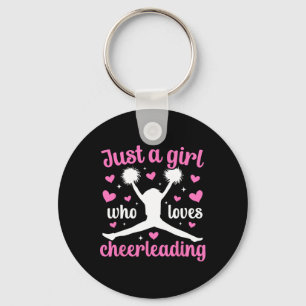 Nur ein Mädchen, das Cheerleading Cheerleader Che Schlüsselanhänger