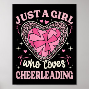 Nur ein Mädchen, das Cheerleading Leopard Print Ch Poster