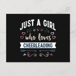 Nur ein Mädchen, das Cheerleading liebt Lustige Ge Postkarte