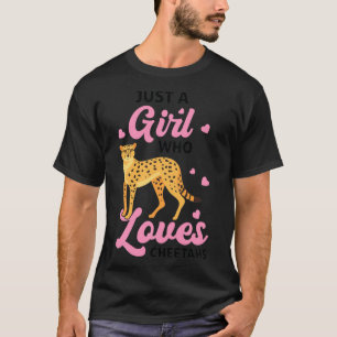 Nur ein Mädchen, das Cheetahs Cheetah Liebe T-Shirt