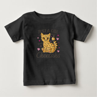 Nur ein Mädchen, das Cheetahs Liebe | Gepard Baby T-shirt
