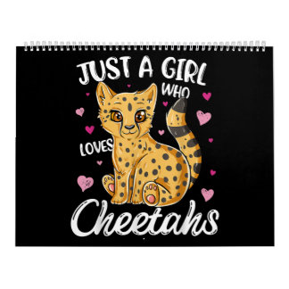 Nur ein Mädchen, das Cheetahs Liebe | Gepard Kalender