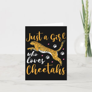 Nur ein Mädchen, das Cheetahs Liebe Karte