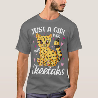 Nur ein Mädchen, das Cheetahs Lieben Cheetah Lover T-Shirt