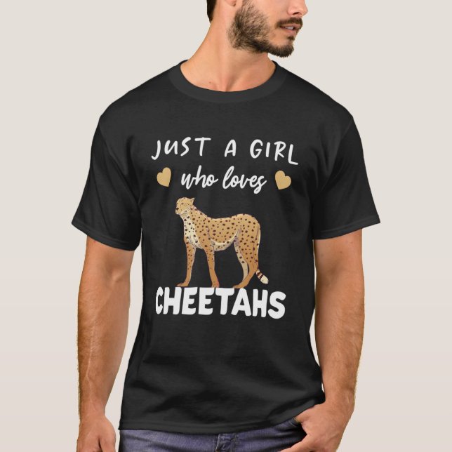 Nur ein Mädchen, das Cheetahs süße Cheetahs Liebe T-Shirt (Vorderseite)