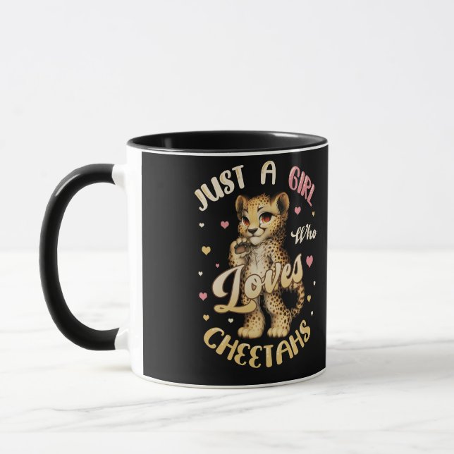 Nur ein Mädchen, das Cheetahs Women Cheetah Liebe Tasse (Links)
