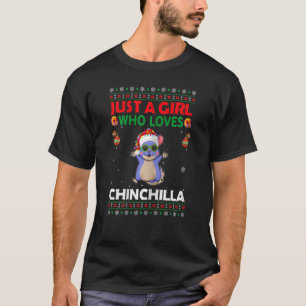 Nur ein Mädchen, das Chinchilla Liebe und Christma T-Shirt