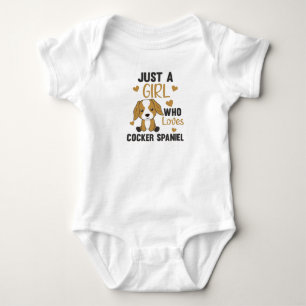 Nur ein Mädchen, das Cocker Spaniel Kawaii Liebe H Baby Strampler
