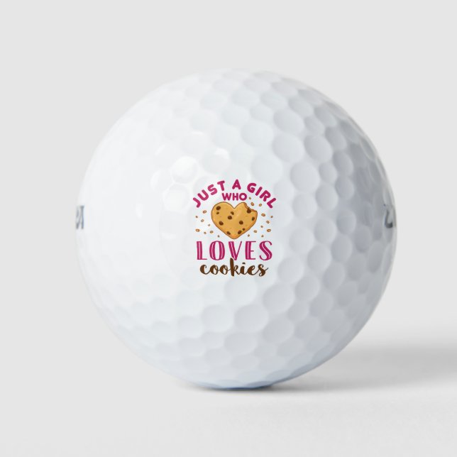 Nur ein Mädchen, das Cookies Liebe Golfball (Vorderseite)