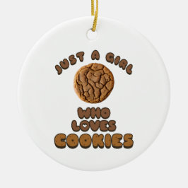 Nur ein Mädchen, das Cookies Liebe Keramik Ornament