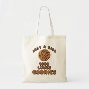 Nur ein Mädchen, das Cookies Liebe Tragetasche