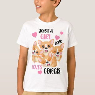 Nur ein Mädchen, das Corgis Liebe T-Shirt