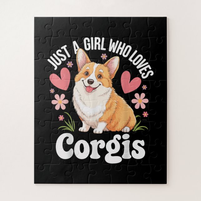 Nur ein Mädchen, das Corgis liebt (Vertikal)
