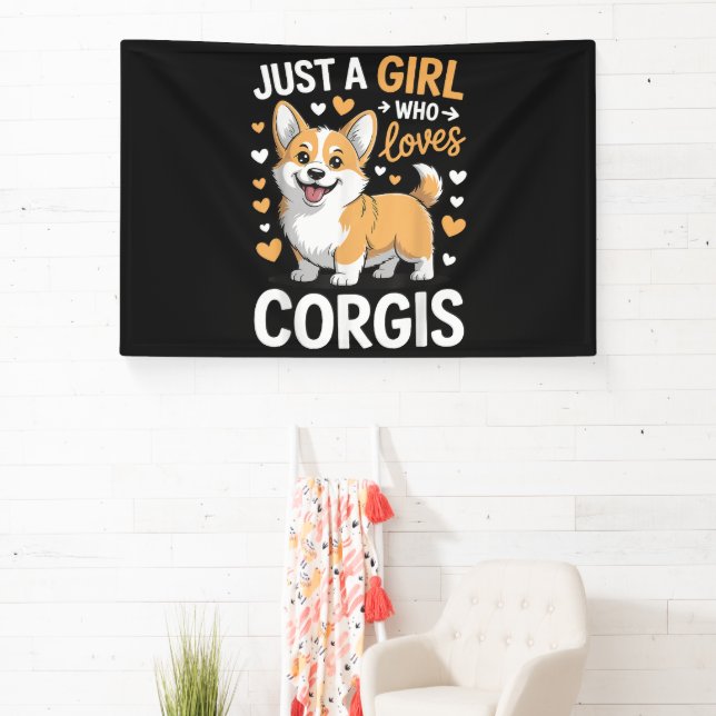 Nur ein Mädchen, das Corgis liebt Banner (InSitu)