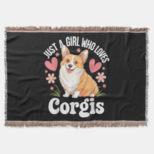 Nur ein Mädchen, das Corgis liebt Decke