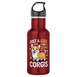 Nur ein Mädchen, das Corgis liebt Edelstahlflasche
