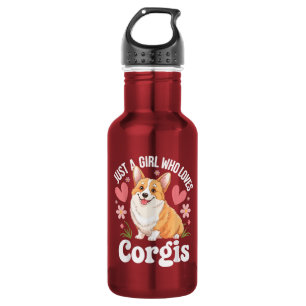 Nur ein Mädchen, das Corgis liebt Edelstahlflasche