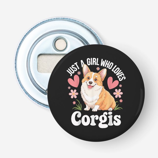 Nur ein Mädchen, das Corgis liebt Flaschenöffner (Vorderseite)