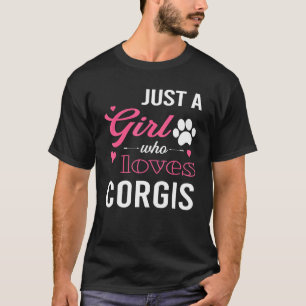 Nur ein Mädchen, das Corgis liebt Frauen Hund Haus T-Shirt