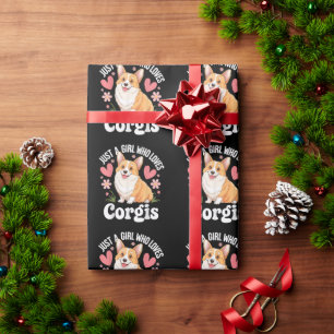 Nur ein Mädchen, das Corgis liebt Geschenkpapier
