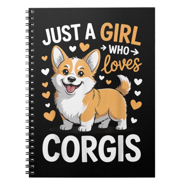 Nur ein Mädchen, das Corgis liebt Notizblock (Vorderseite)