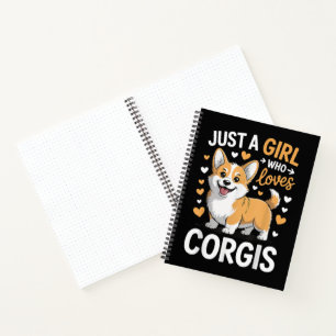 Nur ein Mädchen, das Corgis liebt Notizbuch