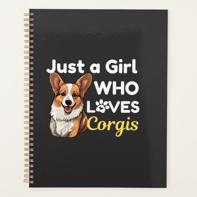 Nur ein Mädchen das Corgis liebt Planer (Vorderseite)