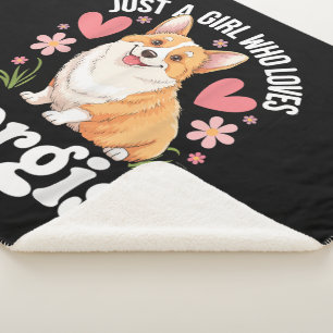 Nur ein Mädchen, das Corgis liebt Sherpadecke