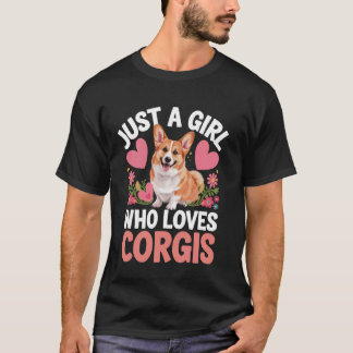 Nur ein Mädchen, das Corgis liebt T-Shirt