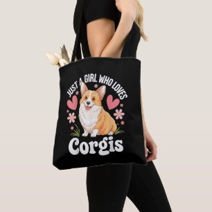 Nur ein Mädchen, das Corgis liebt Tasche