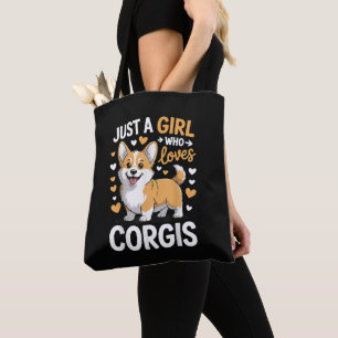 Nur ein Mädchen, das Corgis liebt Tasche