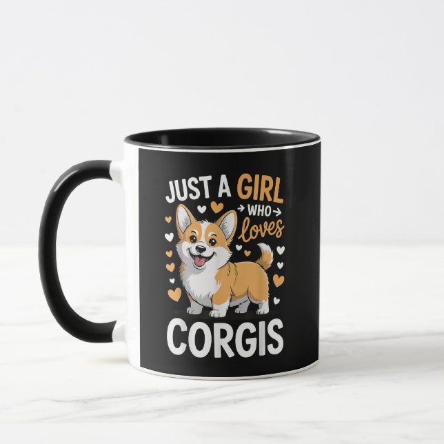 Nur ein Mädchen, das Corgis liebt Tasse (Links)