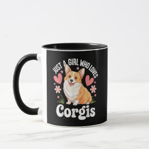 Nur ein Mädchen, das Corgis liebt Tasse
