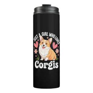 Nur ein Mädchen, das Corgis liebt Thermosbecher