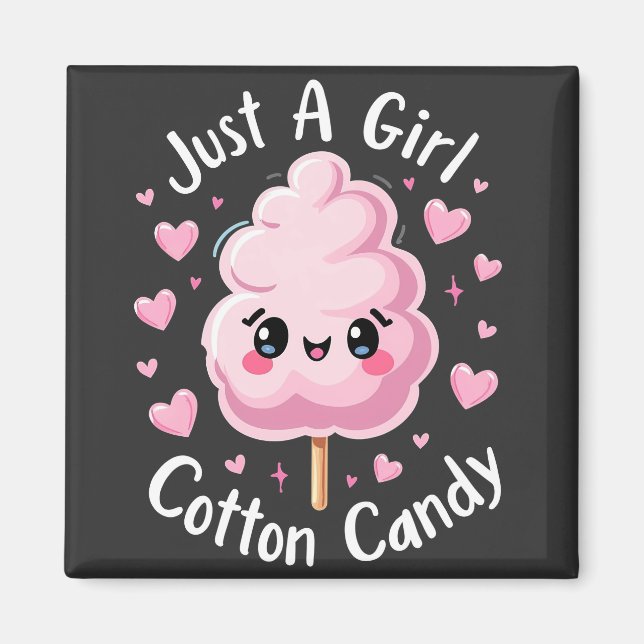 Nur ein Mädchen, das Cotton Candy Liebe Magnet (Vorne)