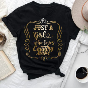 Nur ein Mädchen, das Country Music Liebe T-Shirt